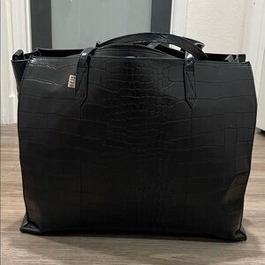 Black Croc Beis Bag